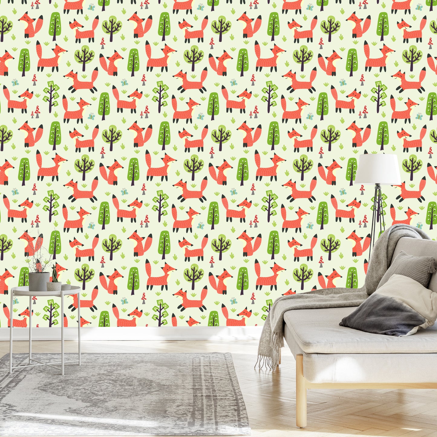 Wallpaper Happy Foxes In The Forest