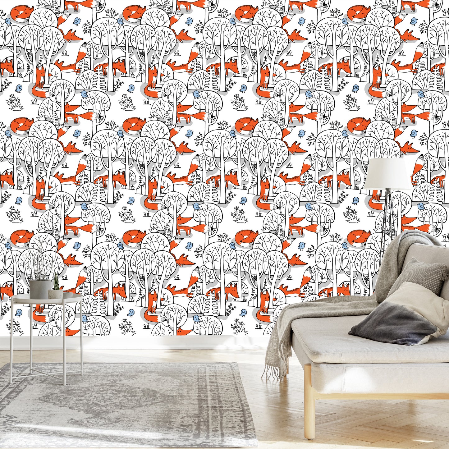 Wallpaper Smiling Foxes In The Forest