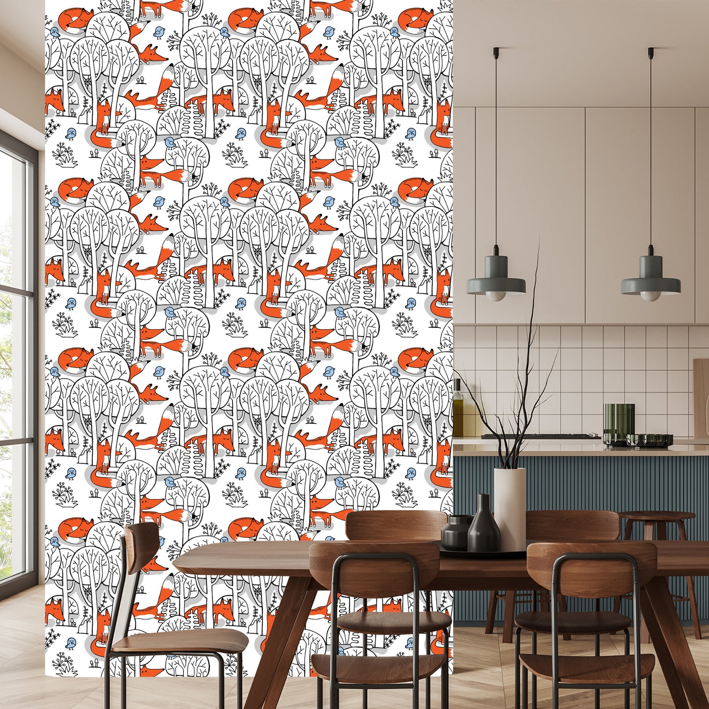 Wallpaper Smiling Foxes In The Forest