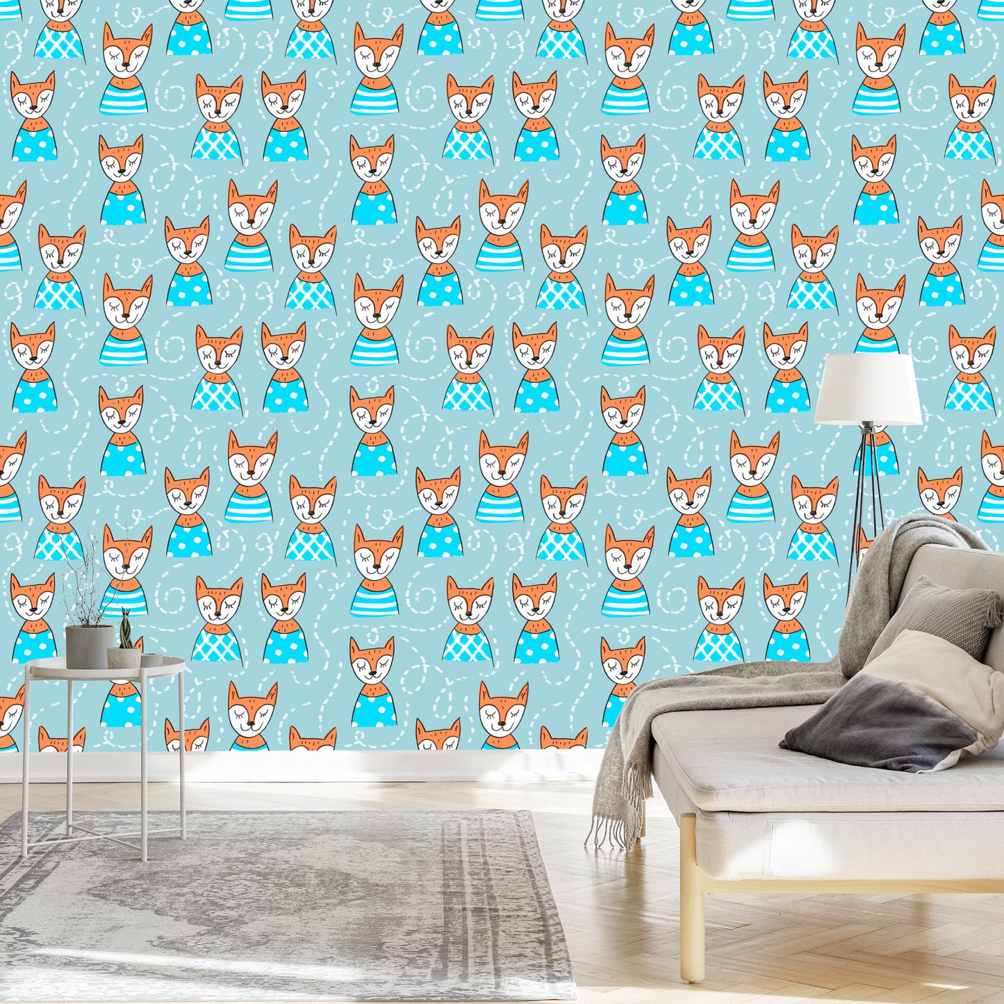 Wallpaper Foxes In Sweaters