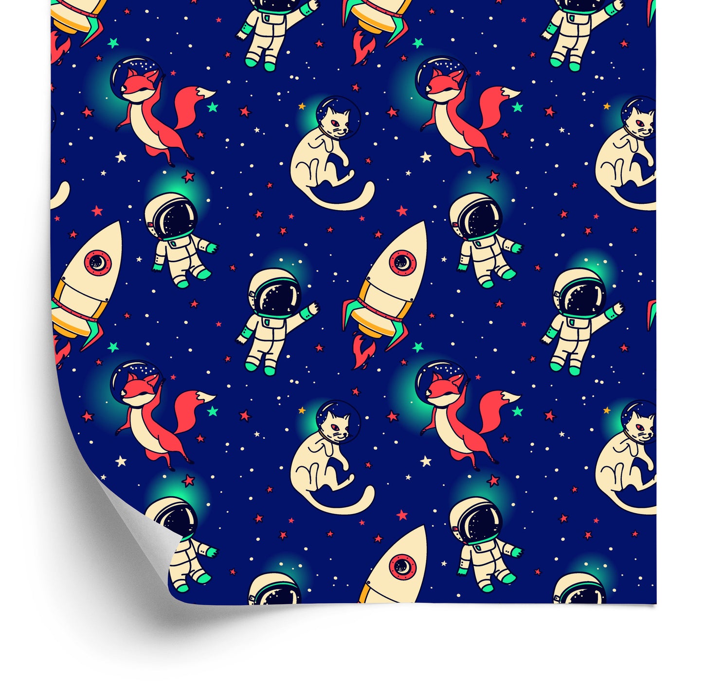 Wallpaper Space Foxes And Cats