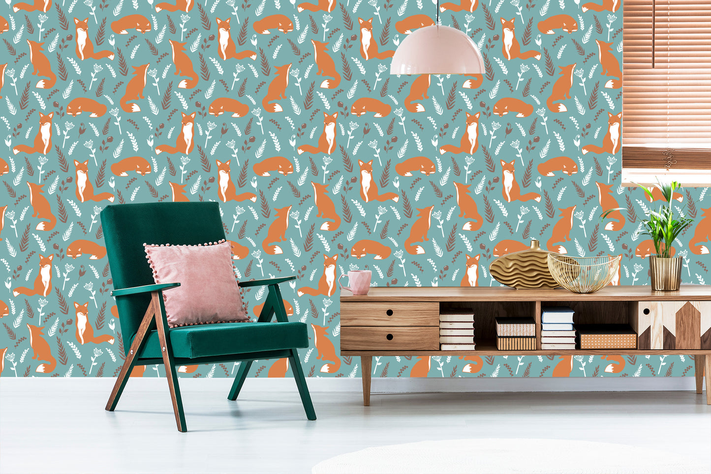 Wallpaper Foxes In The Grain