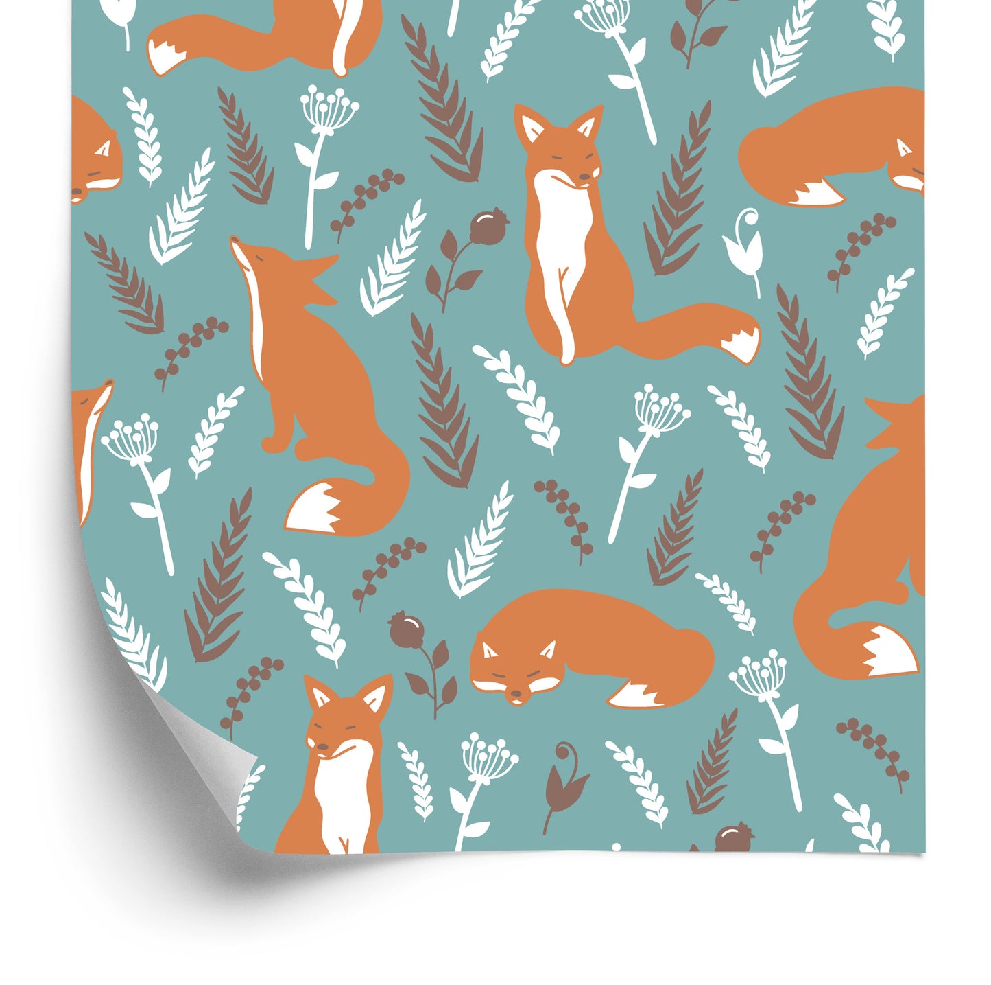 Wallpaper Foxes In The Grain