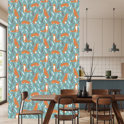 Wallpaper Foxes In The Grain