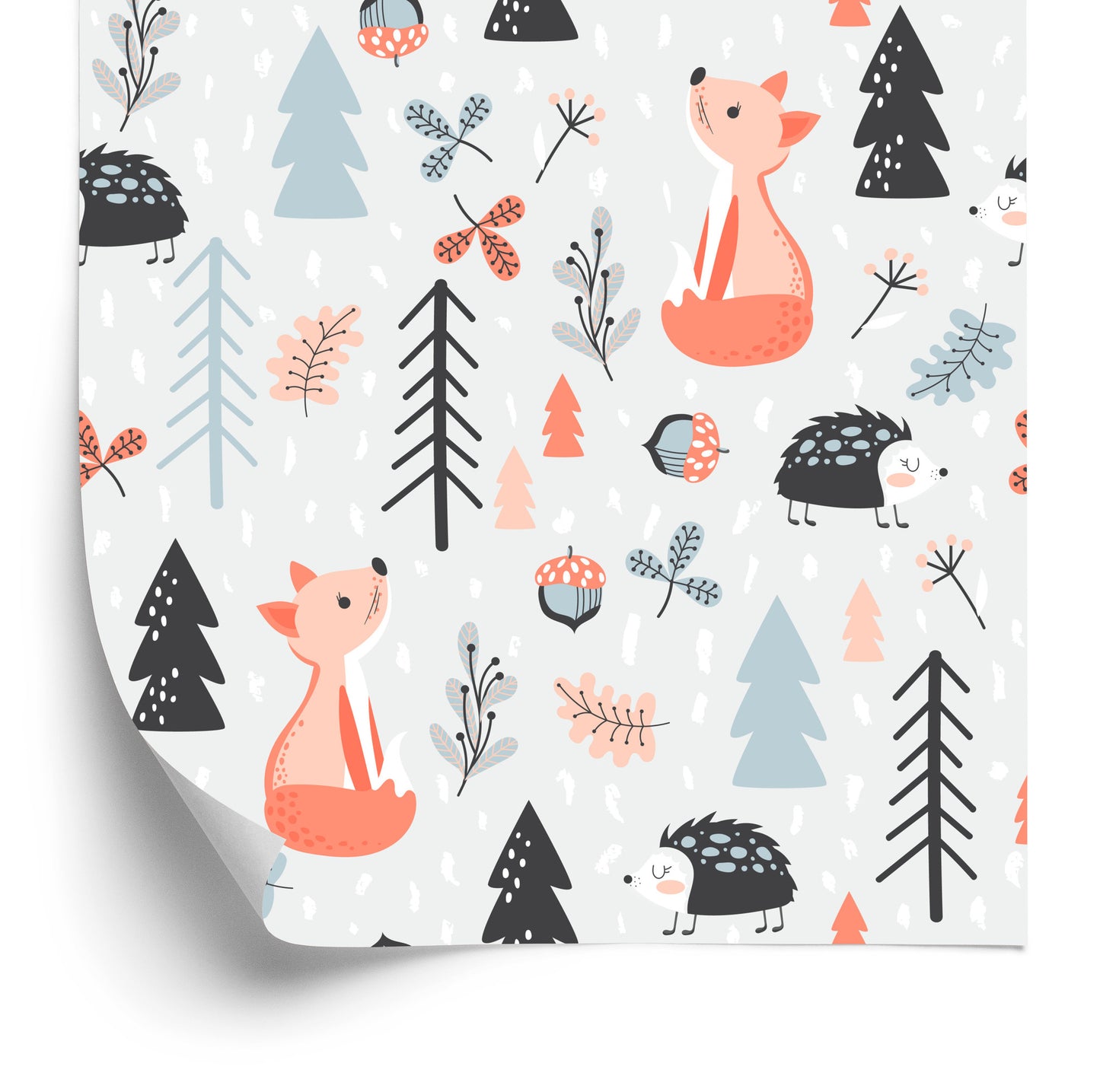 Wallpaper A Fox With A Hedgehog In The Forest