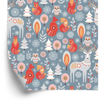 Wallpaper Winter Forest And Animals