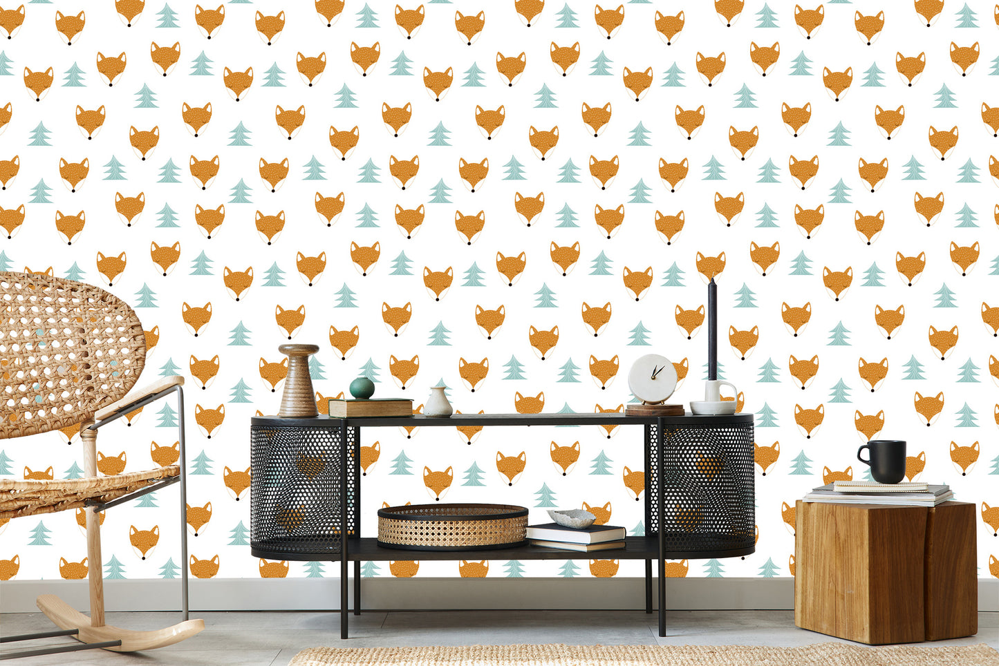 Wallpaper Sleeping Foxes Among The Trees
