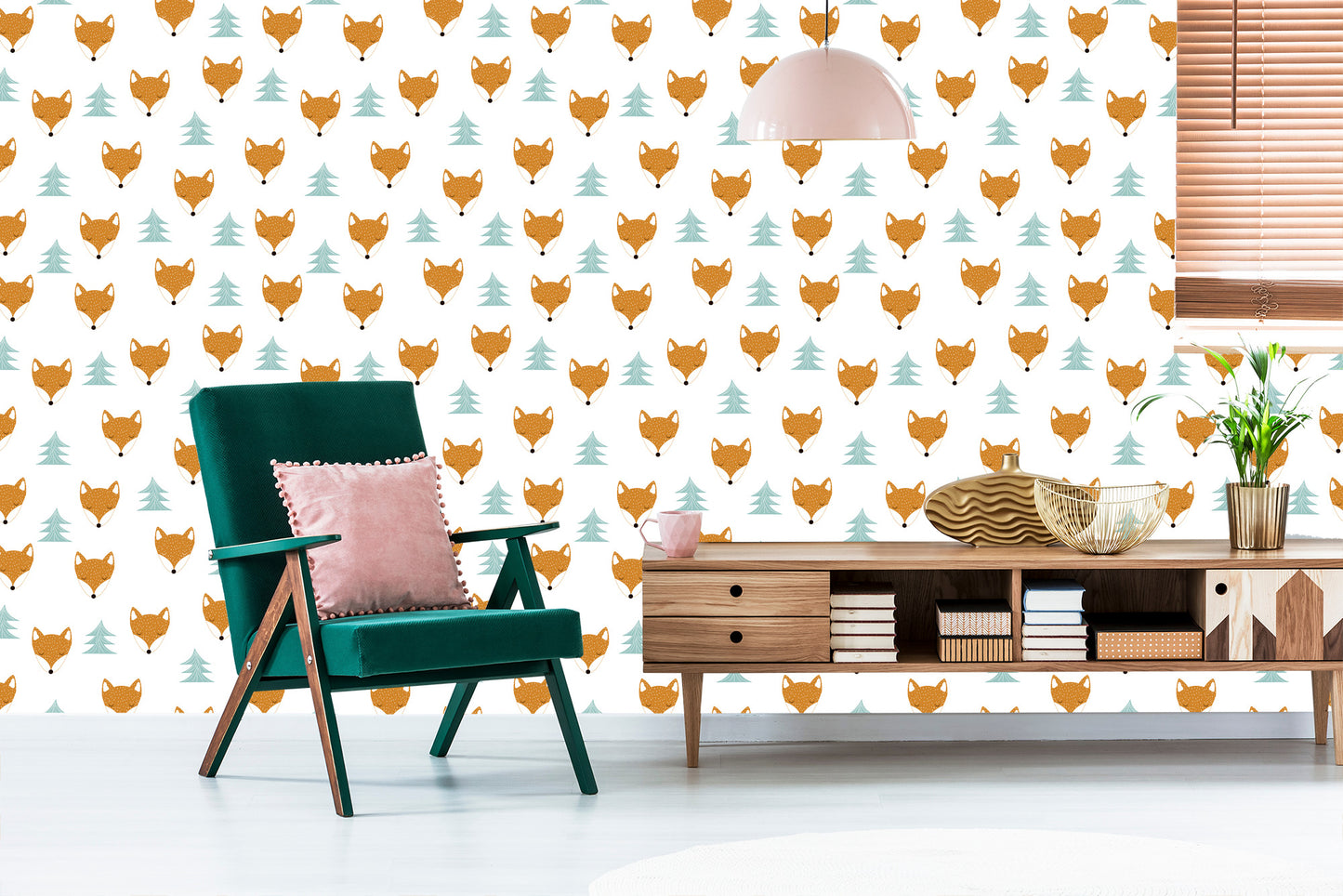 Wallpaper Sleeping Foxes Among The Trees