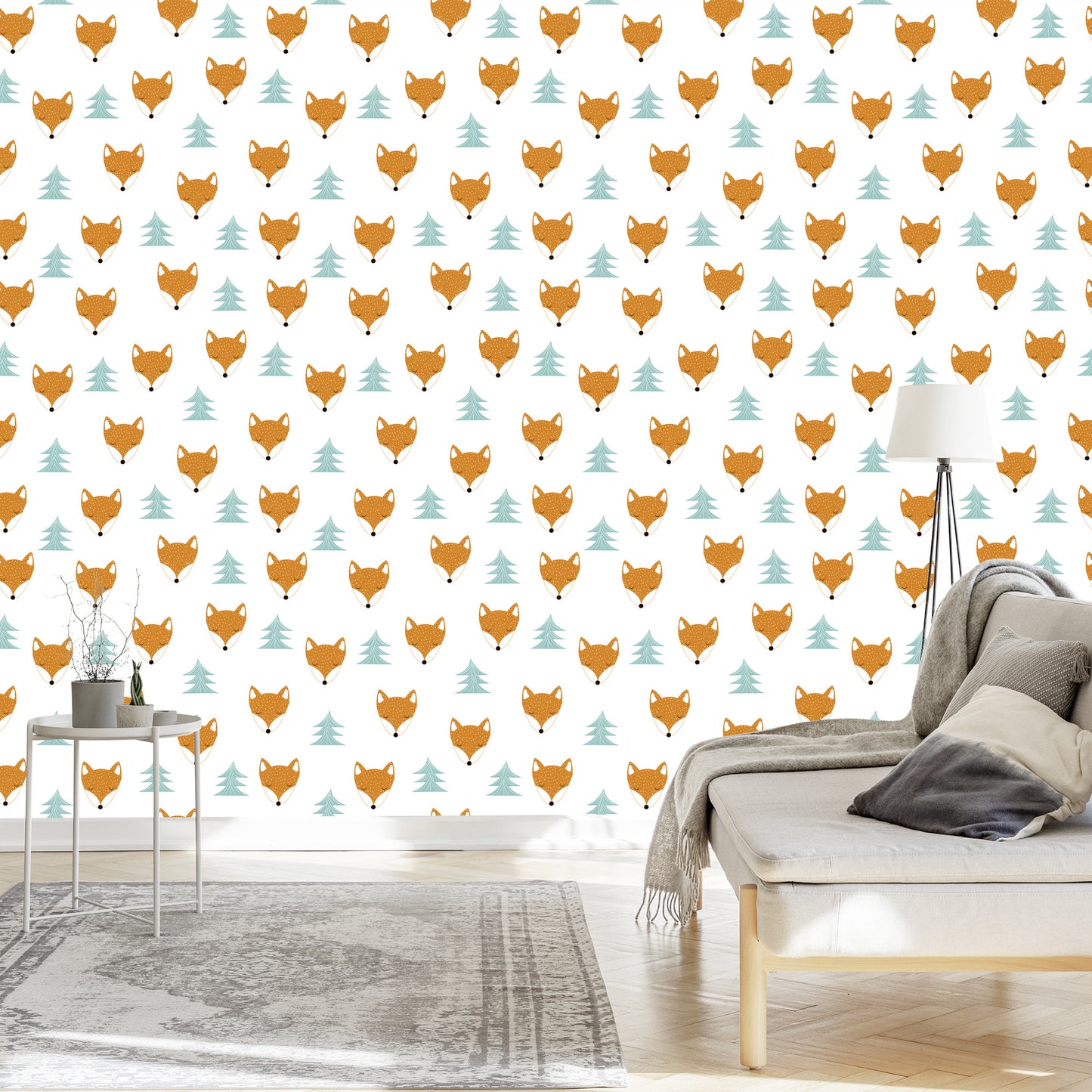 Wallpaper Sleeping Foxes Among The Trees