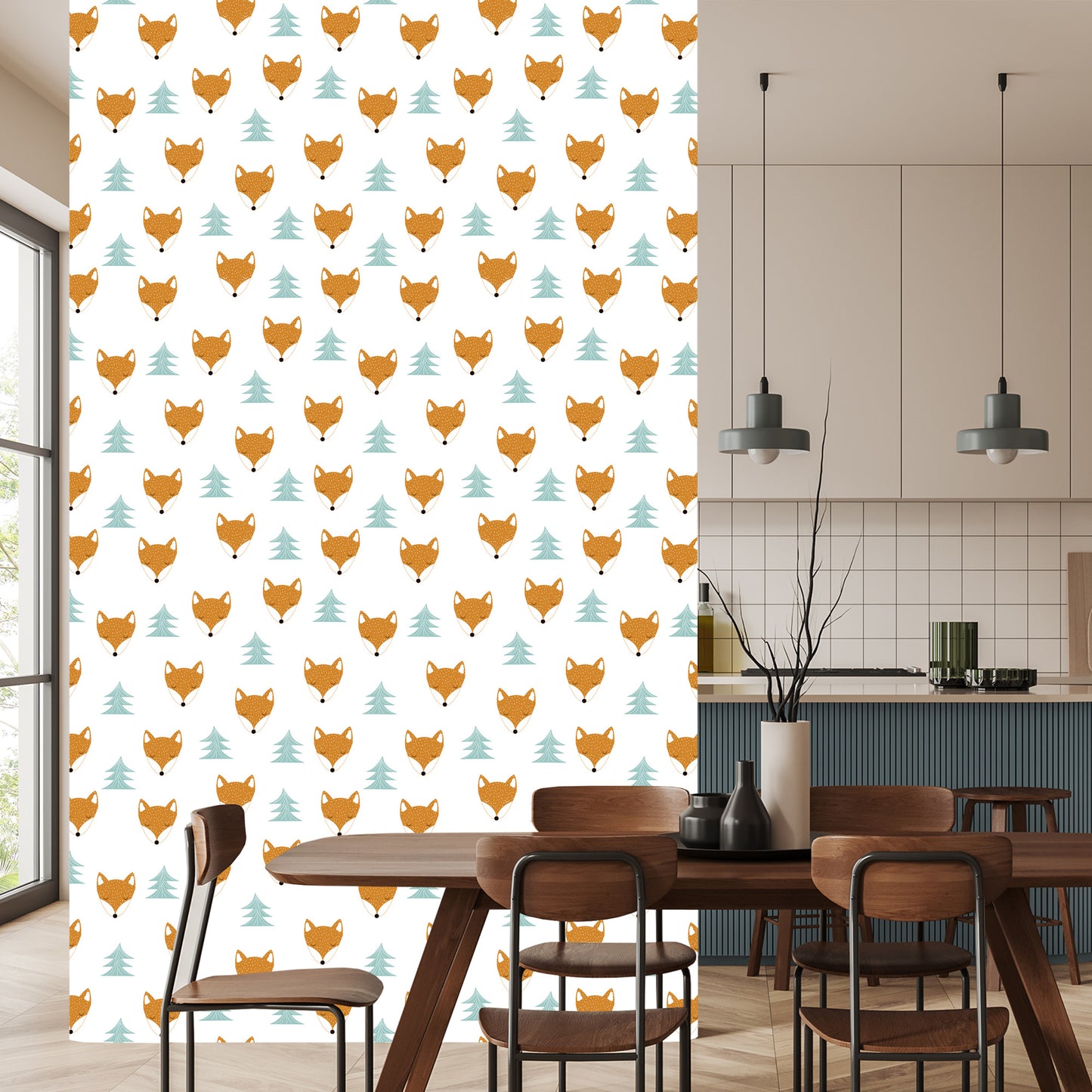 Wallpaper Sleeping Foxes Among The Trees
