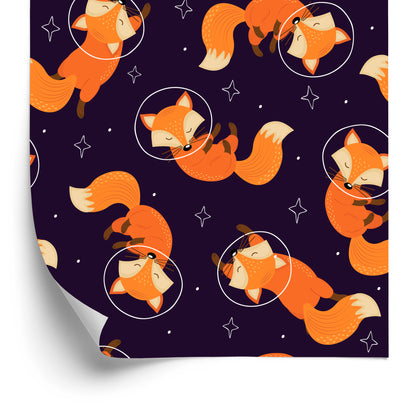 Wallpaper Foxes Astronauts
