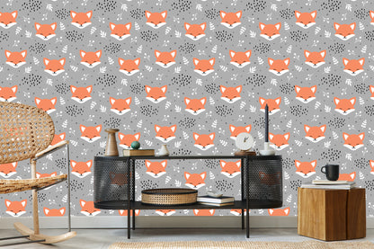 Wallpaper Happy Foxes In The Forest