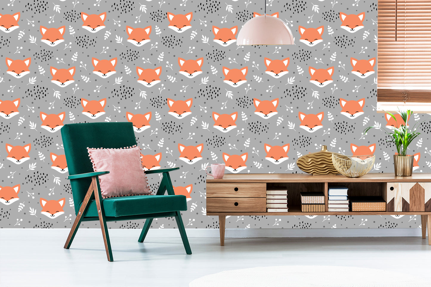 Wallpaper Happy Foxes In The Forest