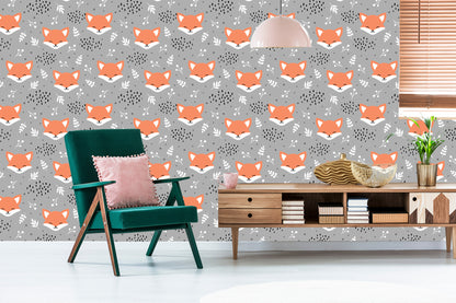 Wallpaper Happy Foxes In The Forest