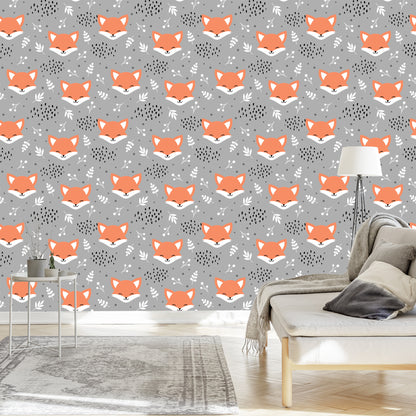 Wallpaper Happy Foxes In The Forest