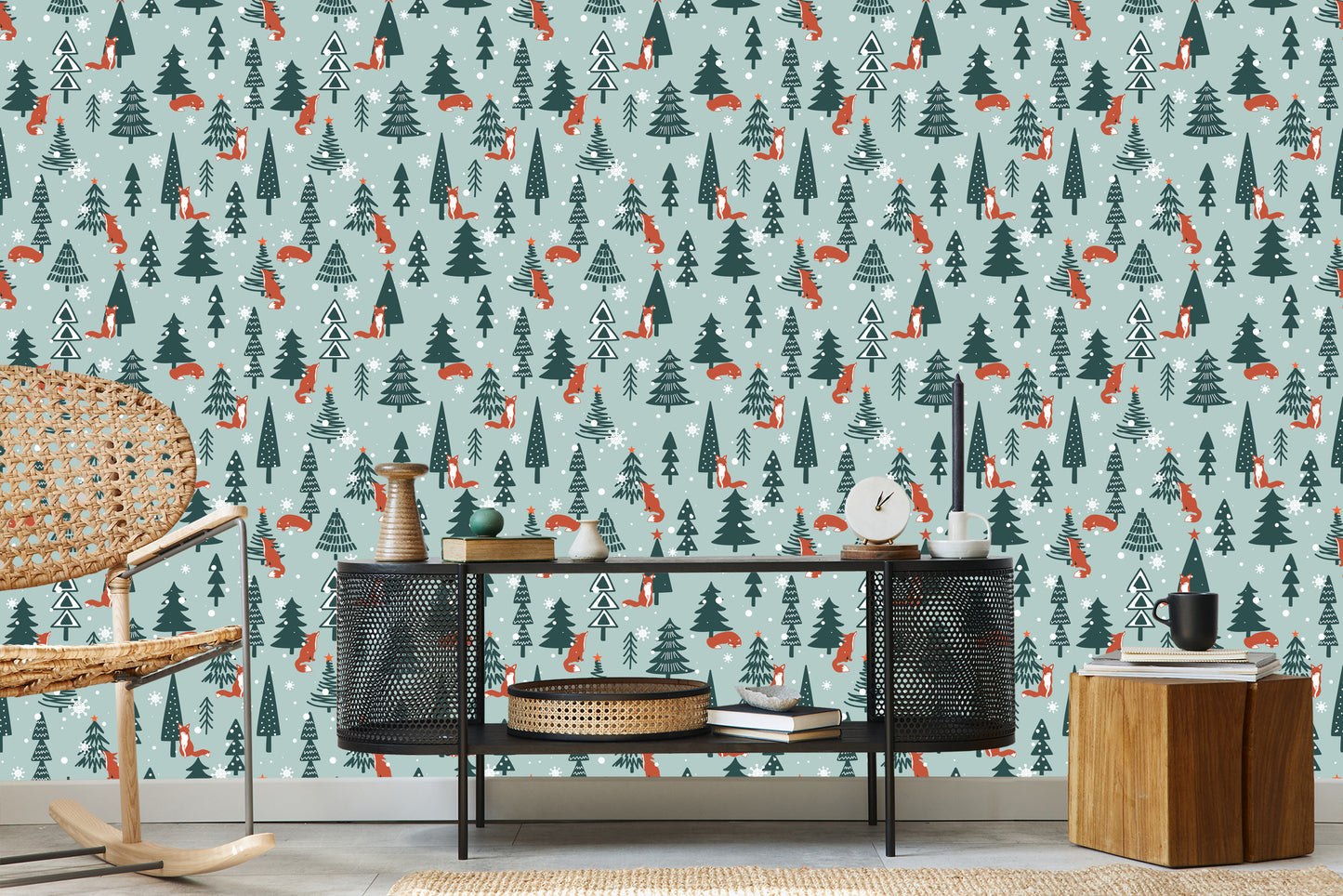 Wallpaper Sleeping Foxes In The Winter Forest
