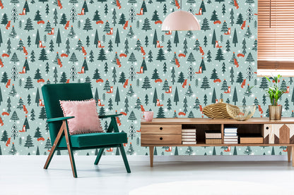 Wallpaper Sleeping Foxes In The Winter Forest