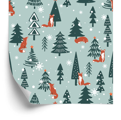 Wallpaper Sleeping Foxes In The Winter Forest