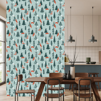 Wallpaper Sleeping Foxes In The Winter Forest