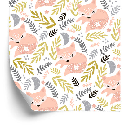 Wallpaper Lovely Sleeping Foxes