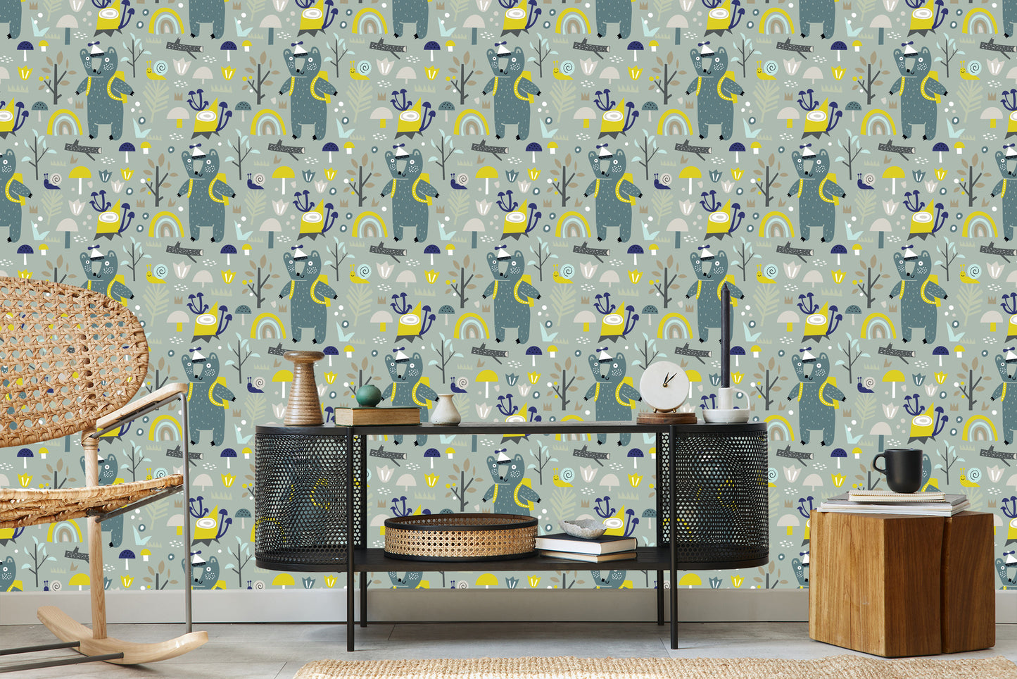 Wallpaper For Children - Funny Bears In The Forest