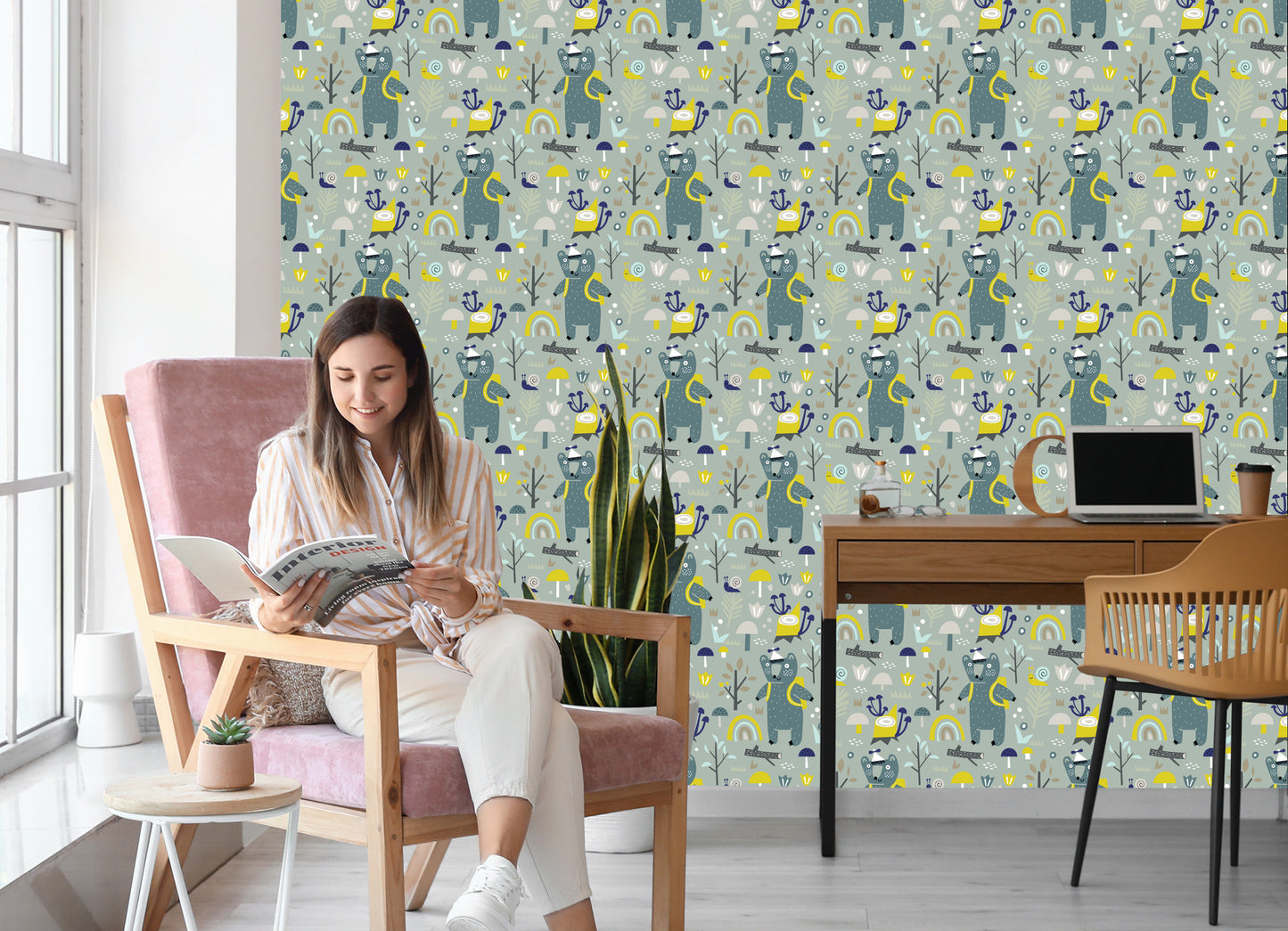 Wallpaper For Children - Funny Bears In The Forest