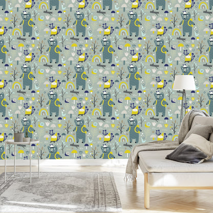 Wallpaper For Children - Funny Bears In The Forest