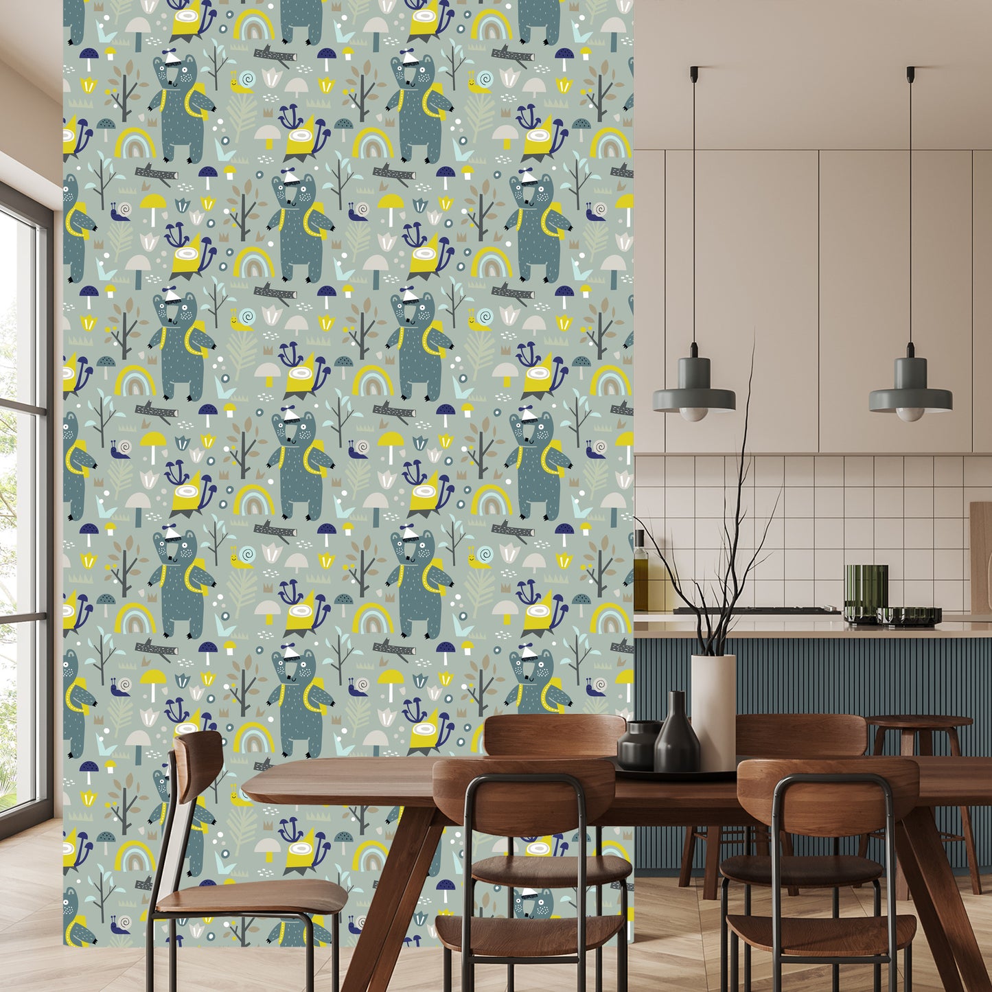 Wallpaper For Children - Funny Bears In The Forest