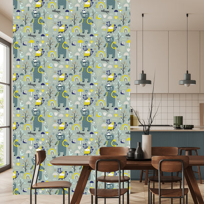 Wallpaper For Children - Funny Bears In The Forest