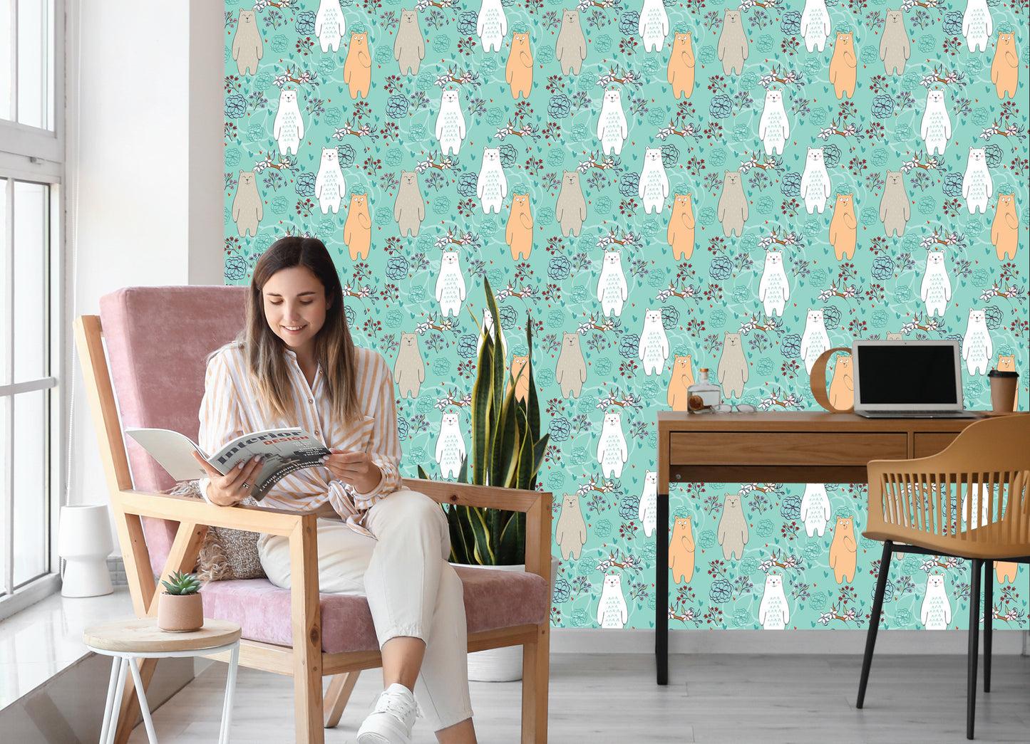 Wallpaper For Children - Colorful Happy Bears