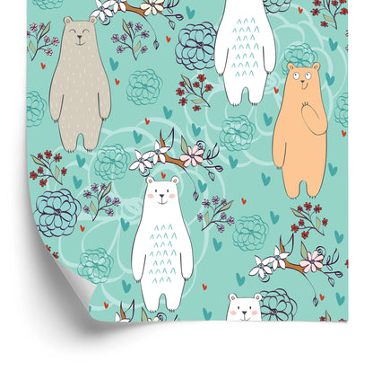 Wallpaper For Children - Colorful Happy Bears