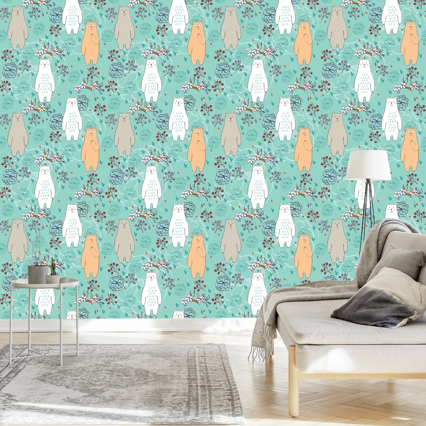 Wallpaper For Children - Colorful Happy Bears