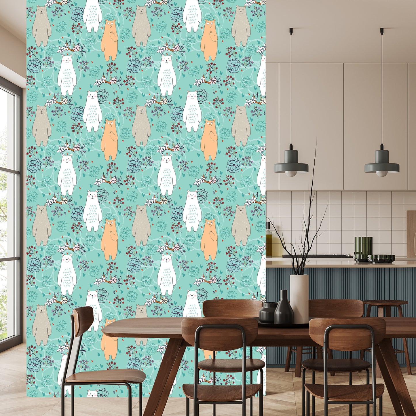 Wallpaper For Children - Colorful Happy Bears