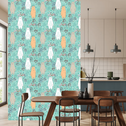 Wallpaper For Children - Colorful Happy Bears
