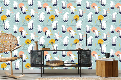 Wallpaper For Children - Bears And Trees