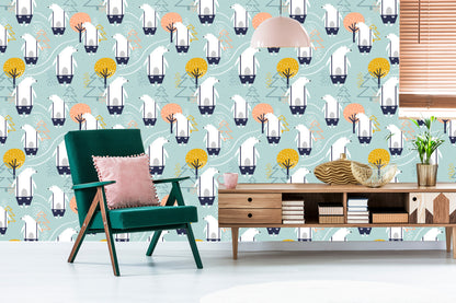 Wallpaper For Children - Bears And Trees