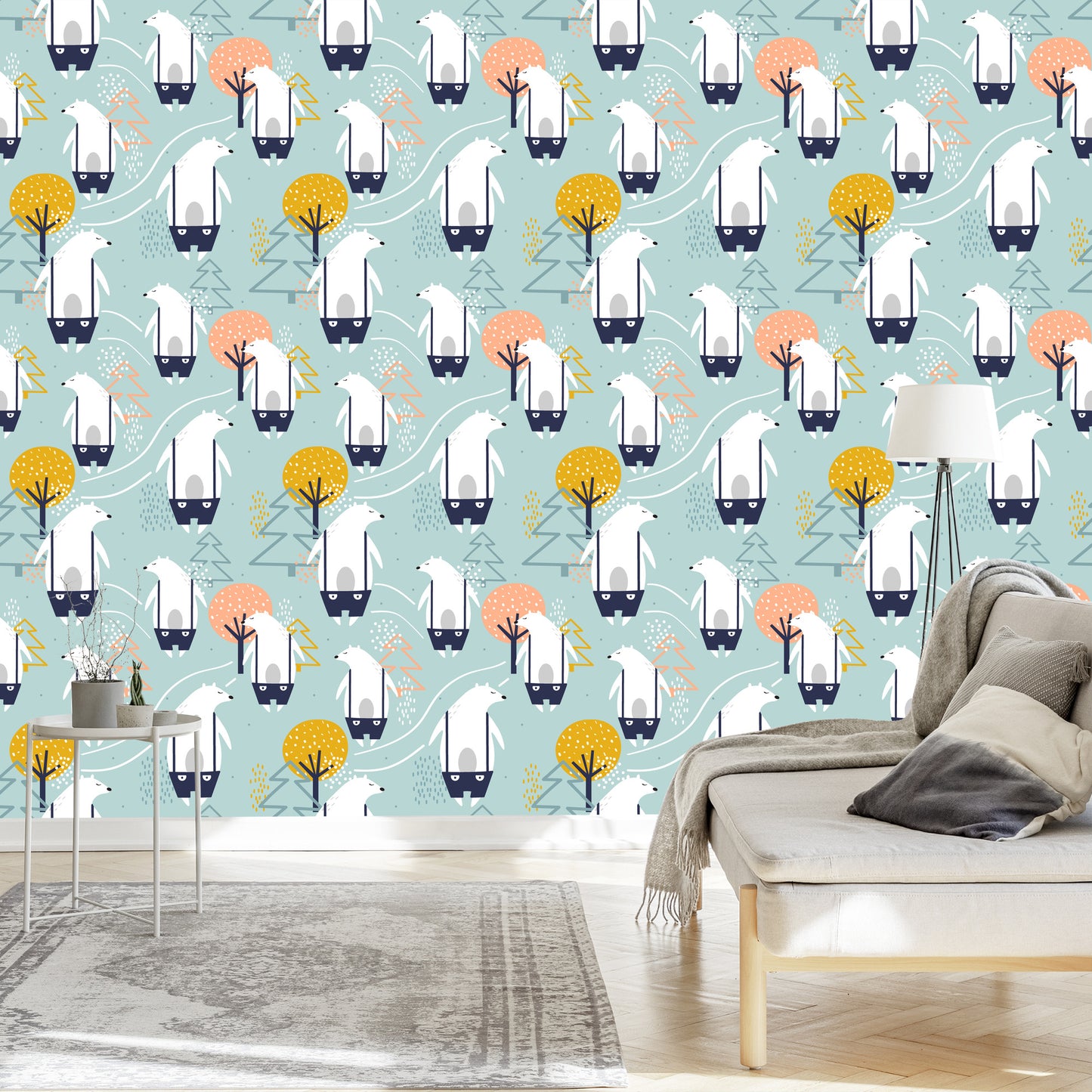 Wallpaper For Children - Bears And Trees