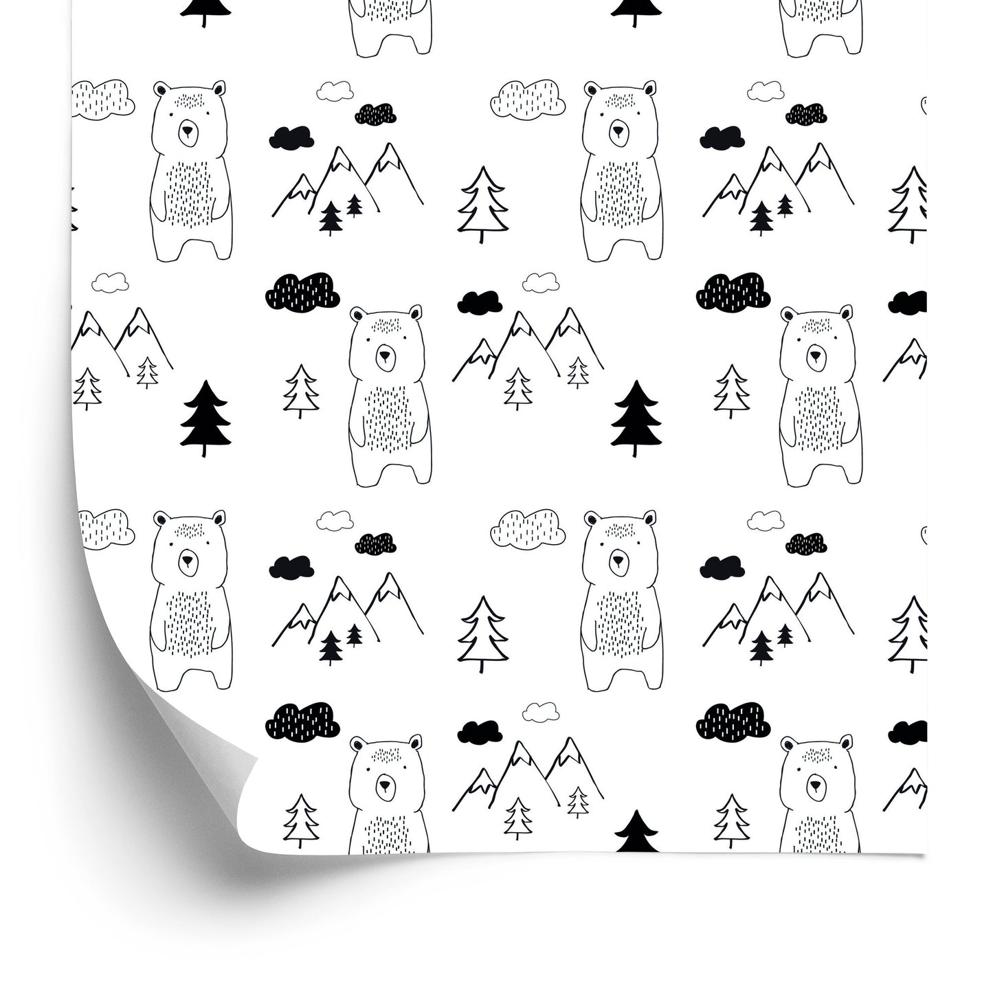 Wallpaper For Children - Bears And Mountains
