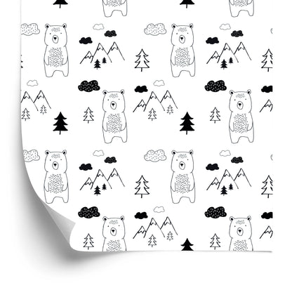 Wallpaper For Children - Bears And Mountains