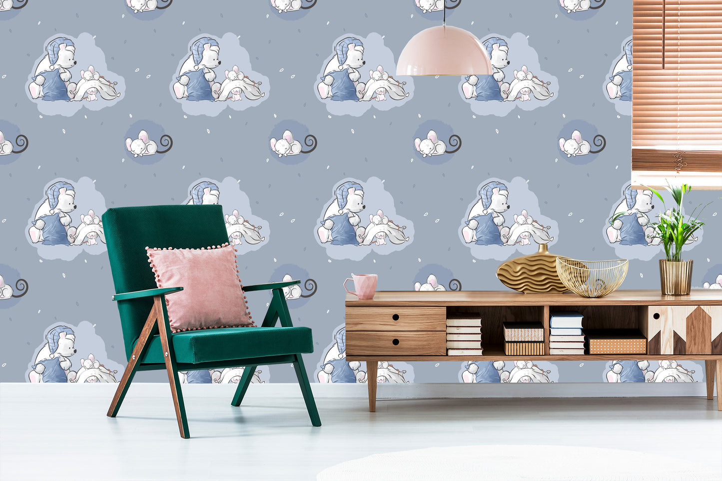 Wallpaper Sleeping Teddy Bears And Mice