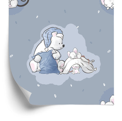 Wallpaper Sleeping Teddy Bears And Mice