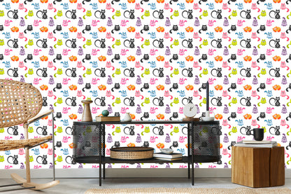 Wallpaper For Children - Funny Colorful Cats