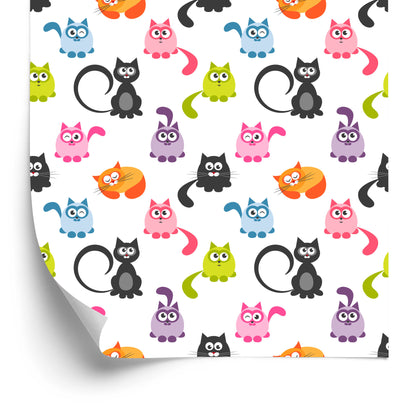 Wallpaper For Children - Funny Colorful Cats