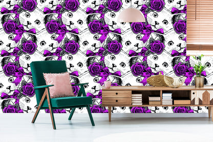 Wallpaper Cats And Roses