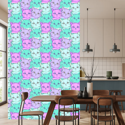 Wallpaper For Children - Little Colorful Cats