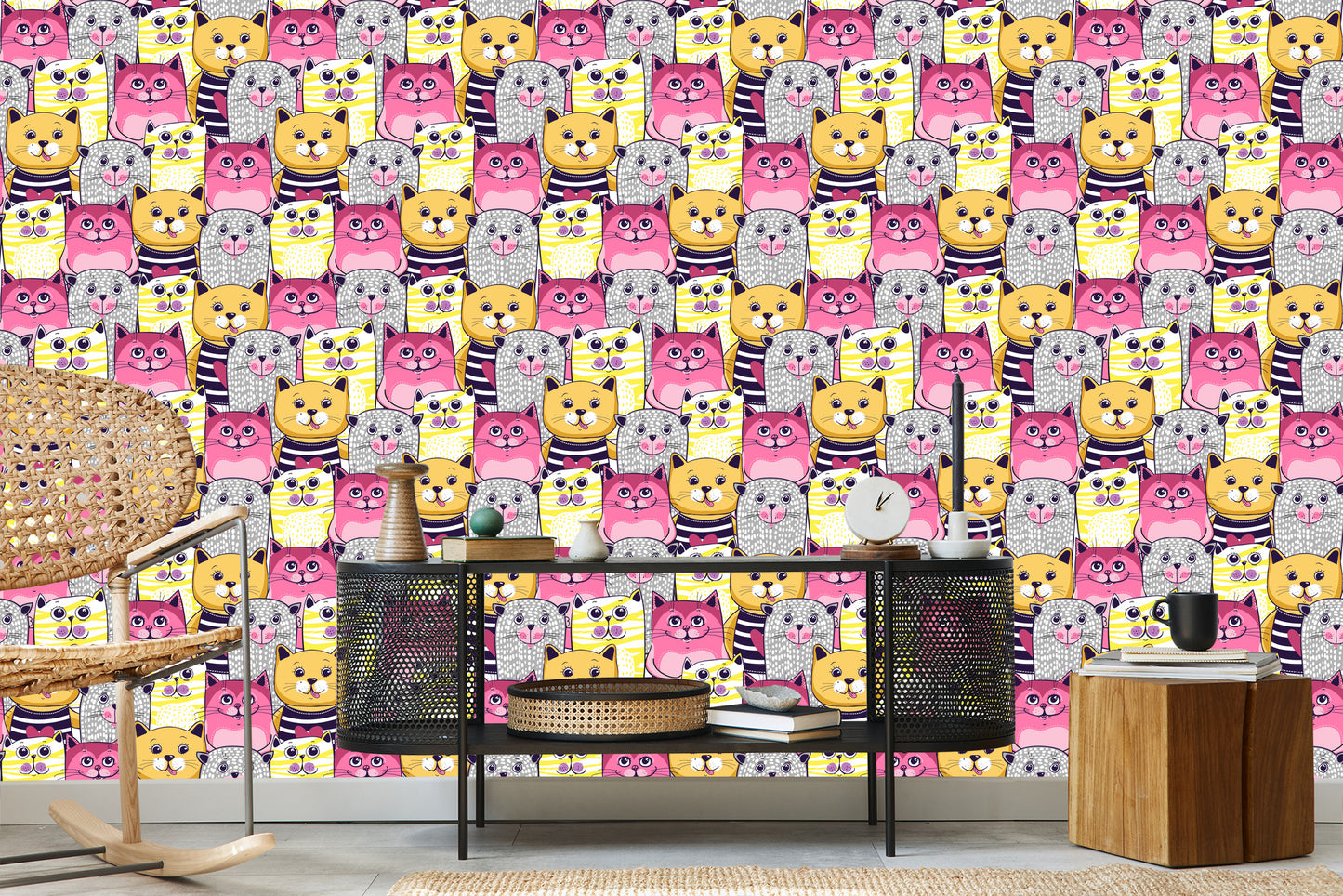 Wallpaper For Children - Colorful Cats