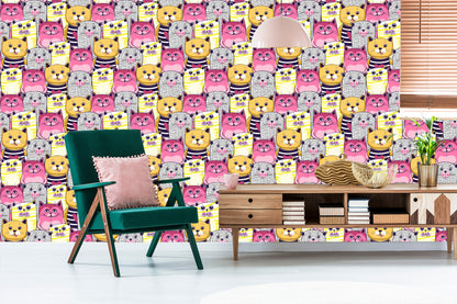 Wallpaper For Children - Colorful Cats