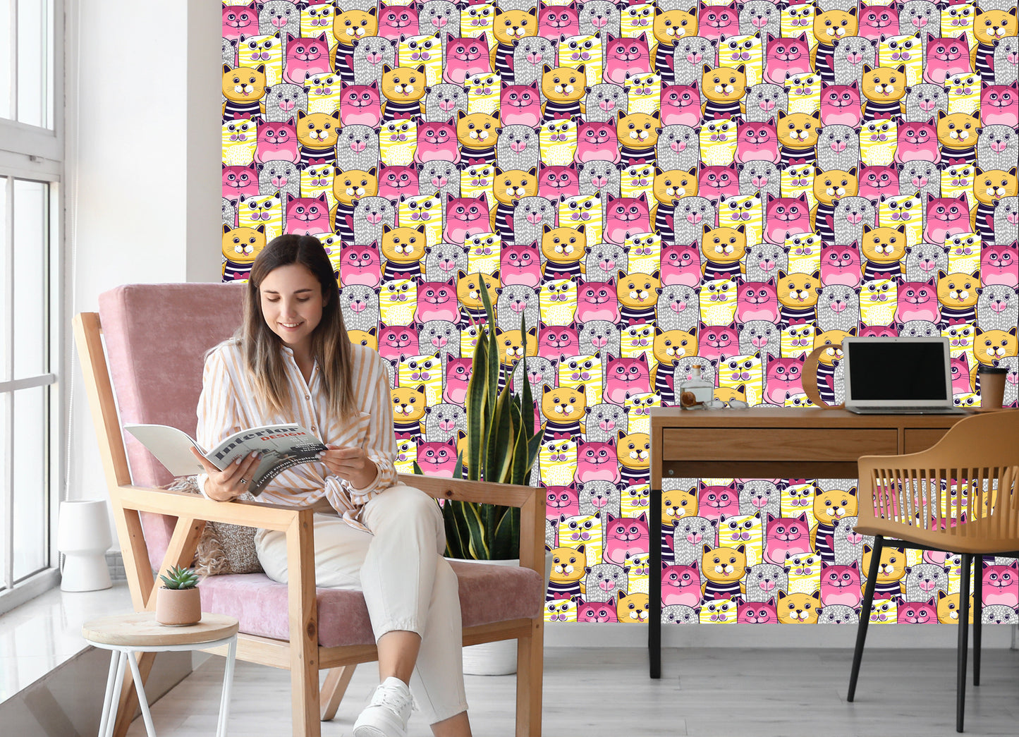 Wallpaper For Children - Colorful Cats