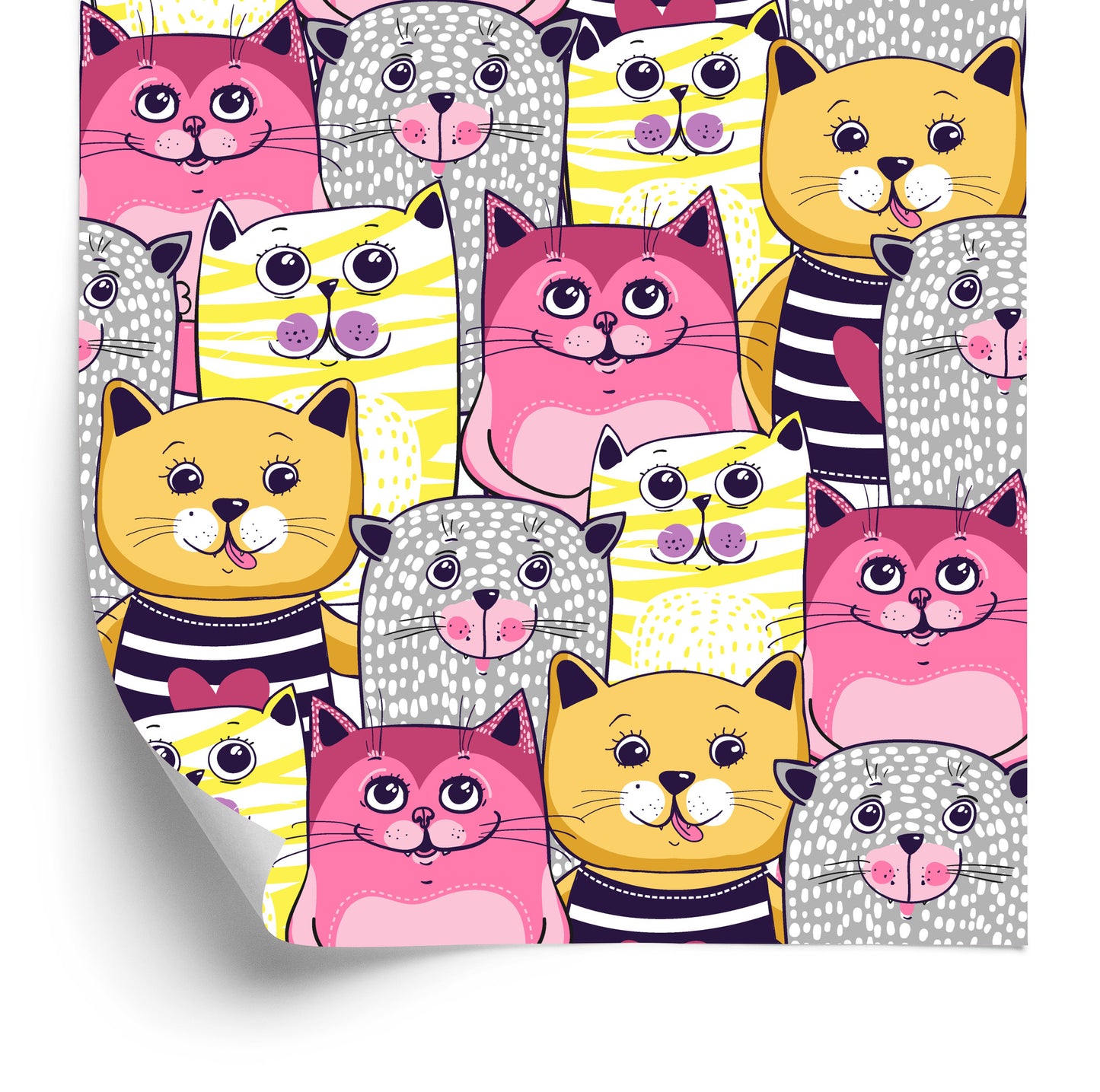 Wallpaper For Children - Colorful Cats