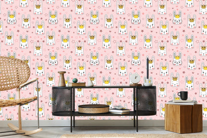 Wallpaper For Children - Rabbits And Stars